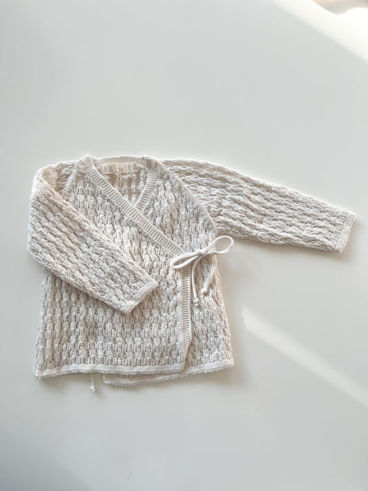 Knit Long Sleeve Kimono - Cream