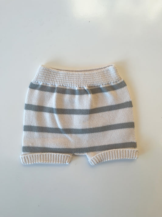 Striped Knit Shorts - Mint