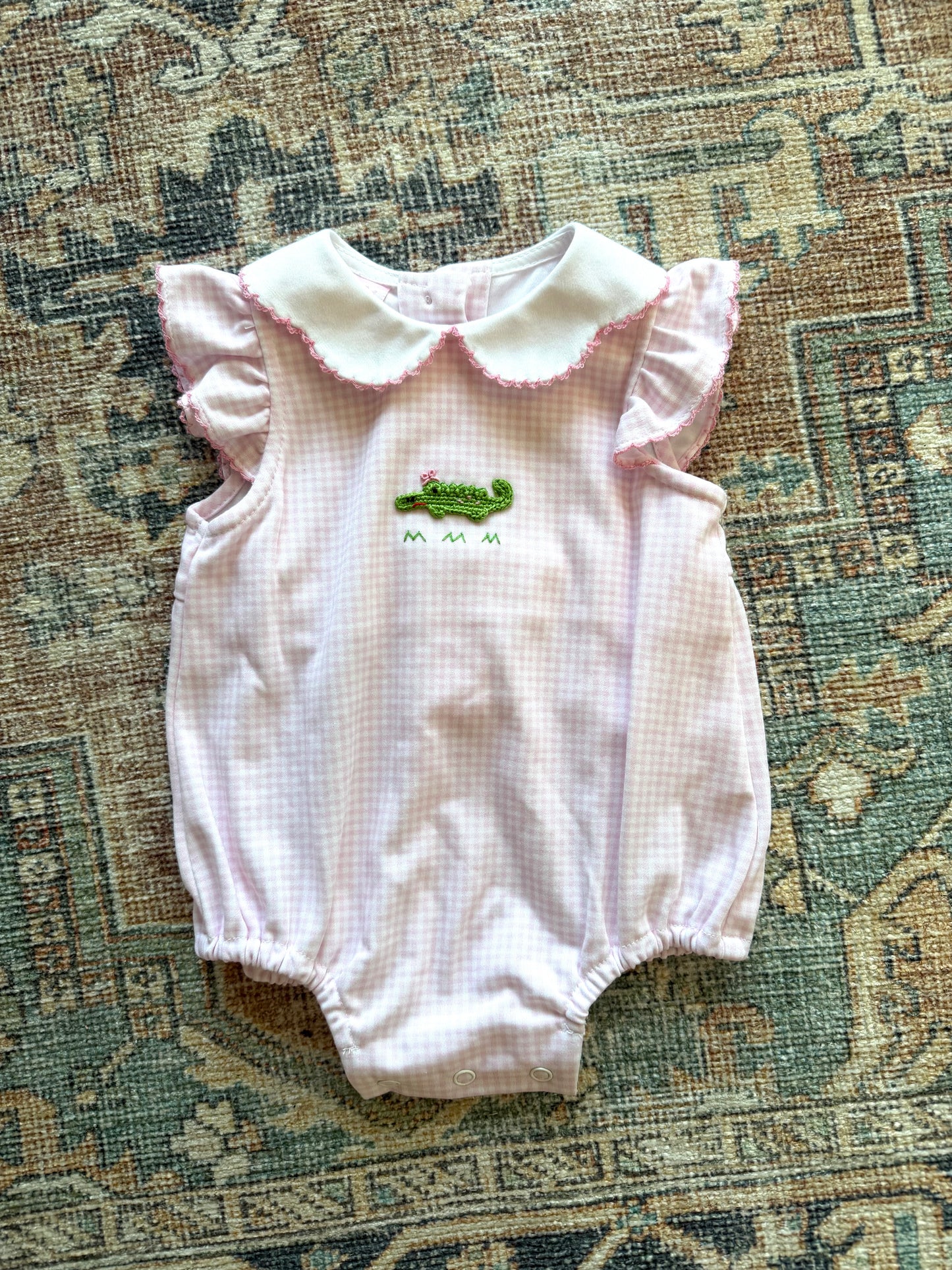 Alligator Pink Gingham Bubble