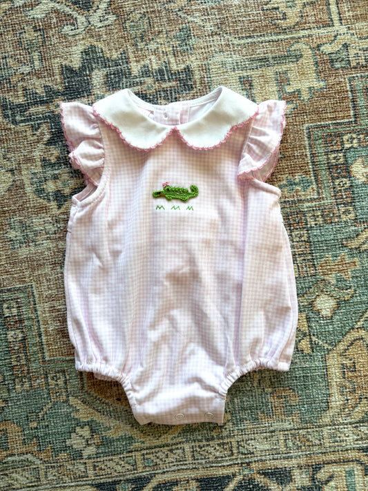 Alligator Pink Gingham Bubble