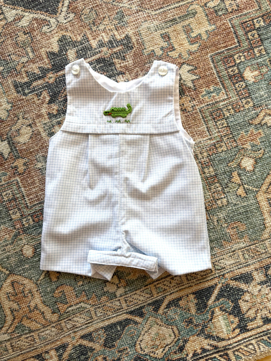 Alligator Blue Gingham Jon Jon