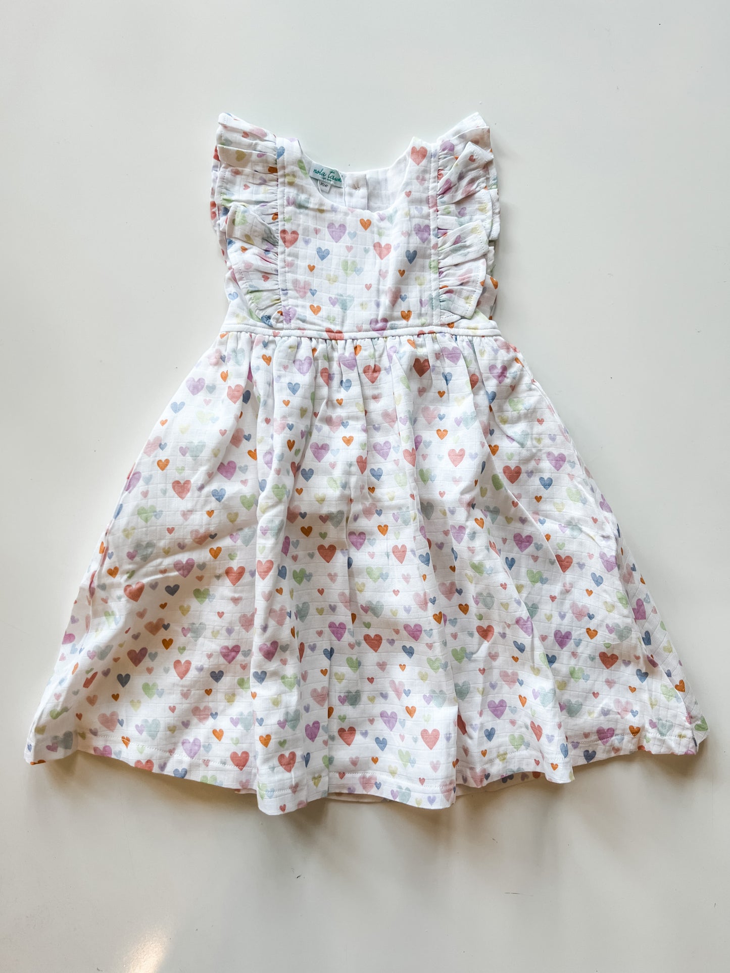 Confetti Hearts Organic Muslin Dress