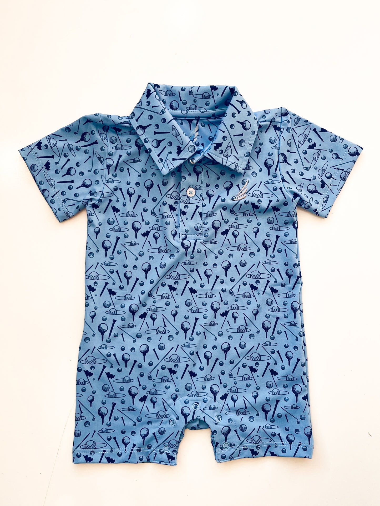 Banksy Golf Romper - Blue