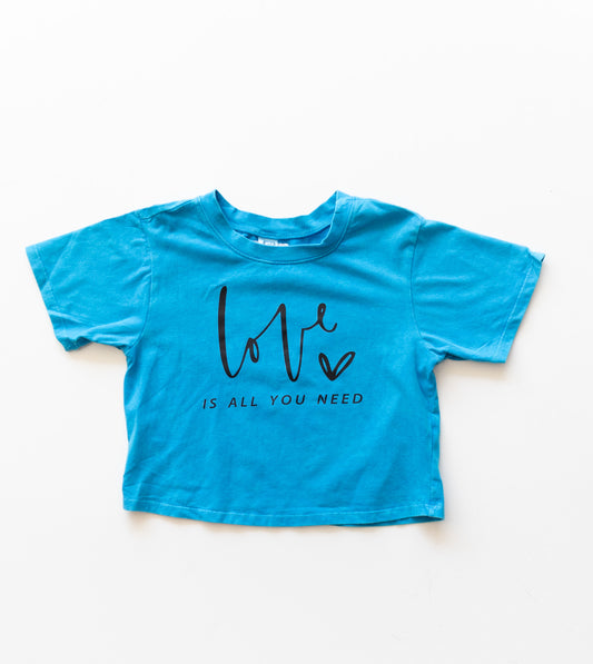 Turquoise Love is All you Need Tee