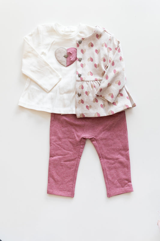 Heart Jacket with Leggings Set