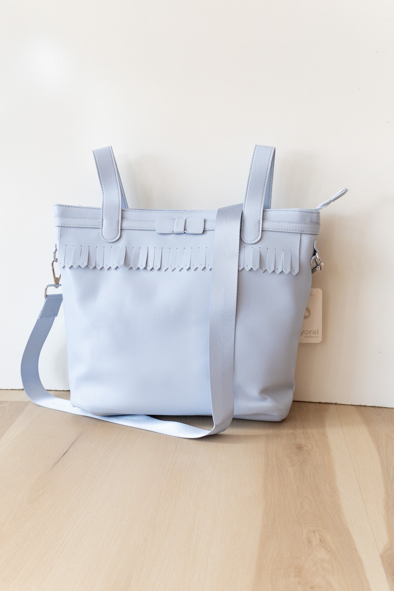 Blue Fringed Tote Bag