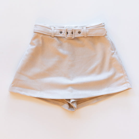 Cream Sueade Skort