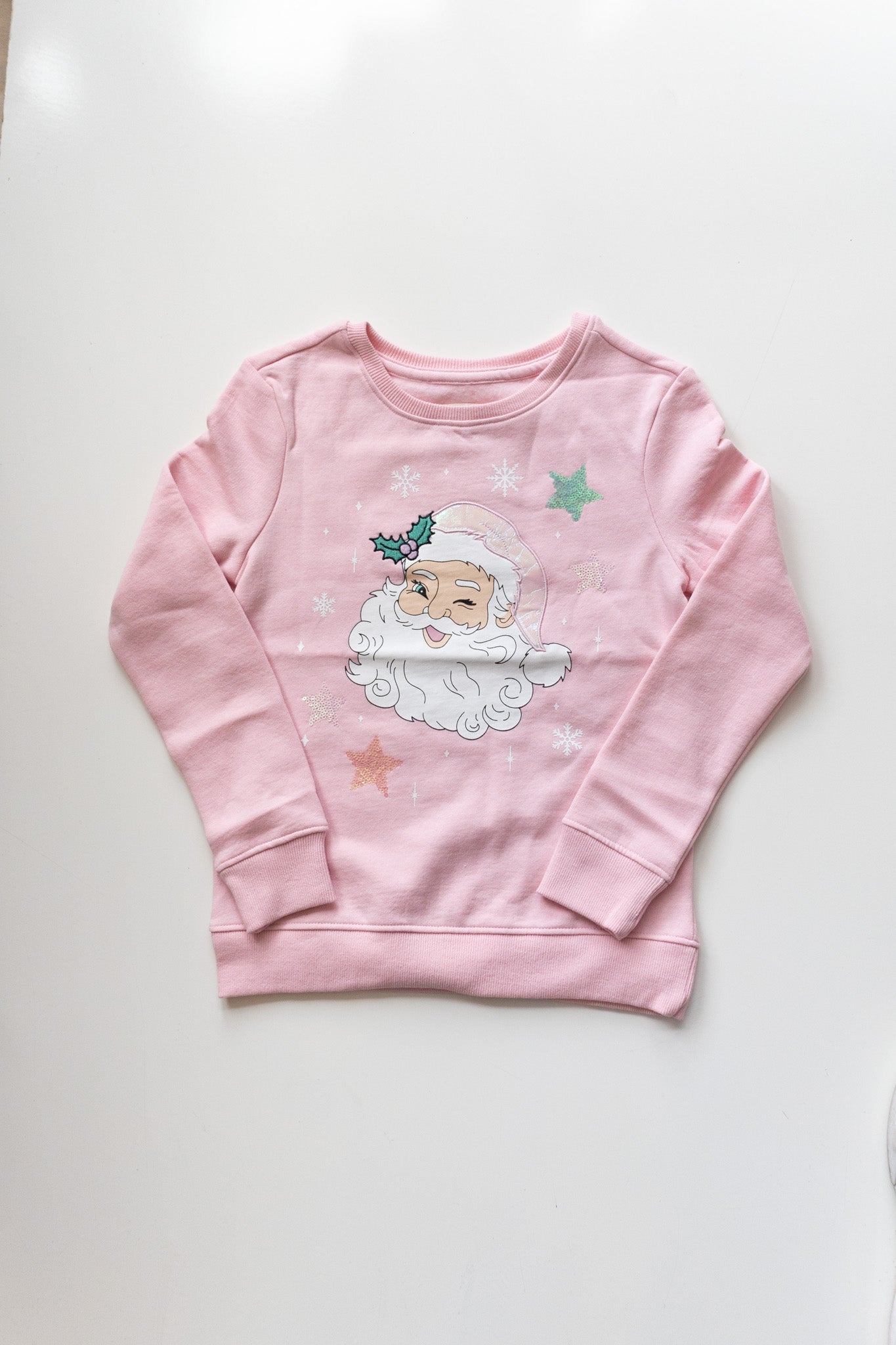 Santa Sequin Applique Swatshirt