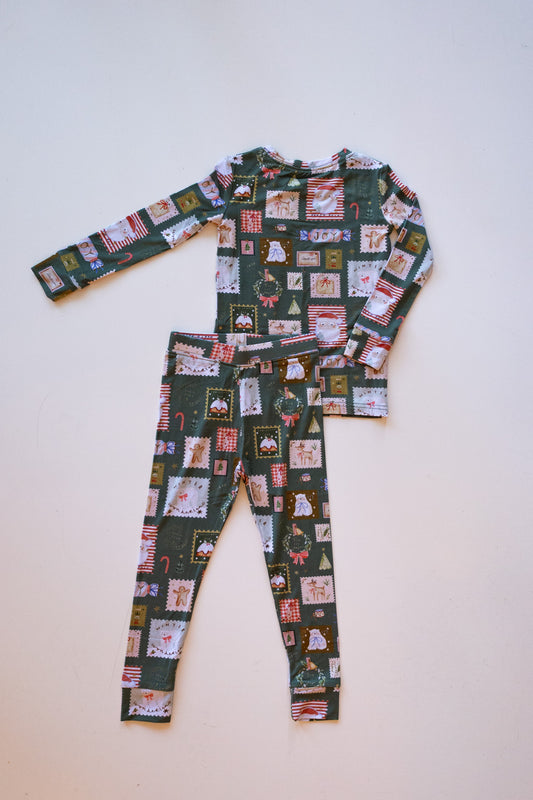 Christmas Stamps Pajama Set