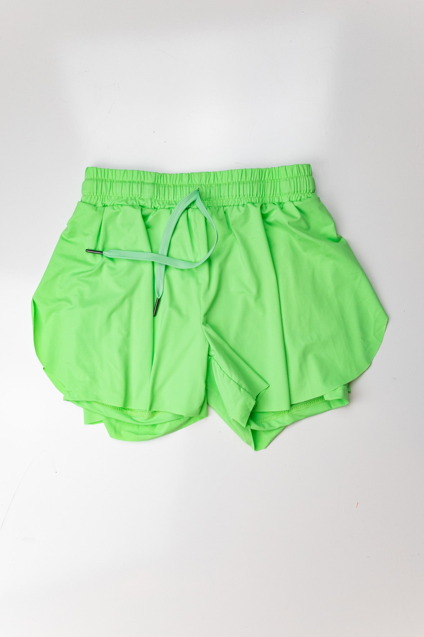 Neon Green Butterfly Shorts