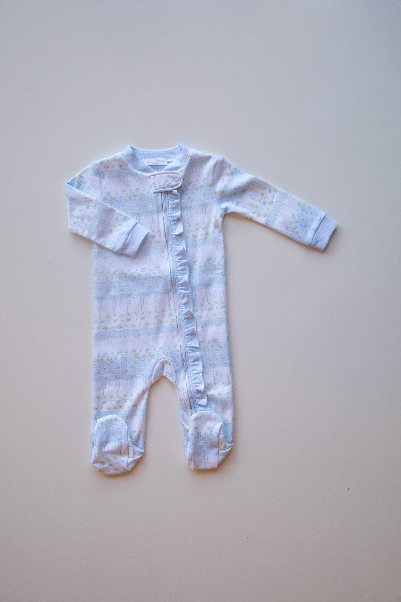 Alina Floral Zipper Footie