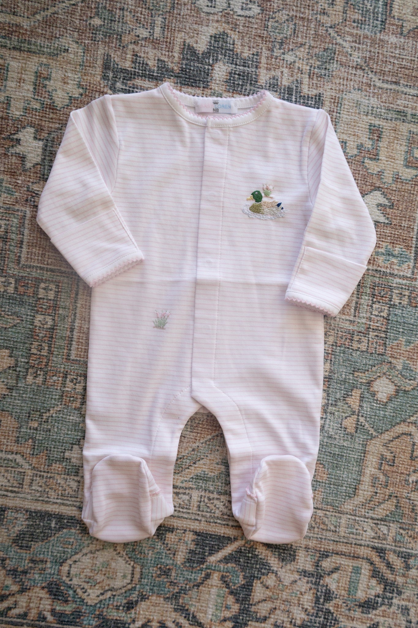 Pink Mallard Duck Pima Footie