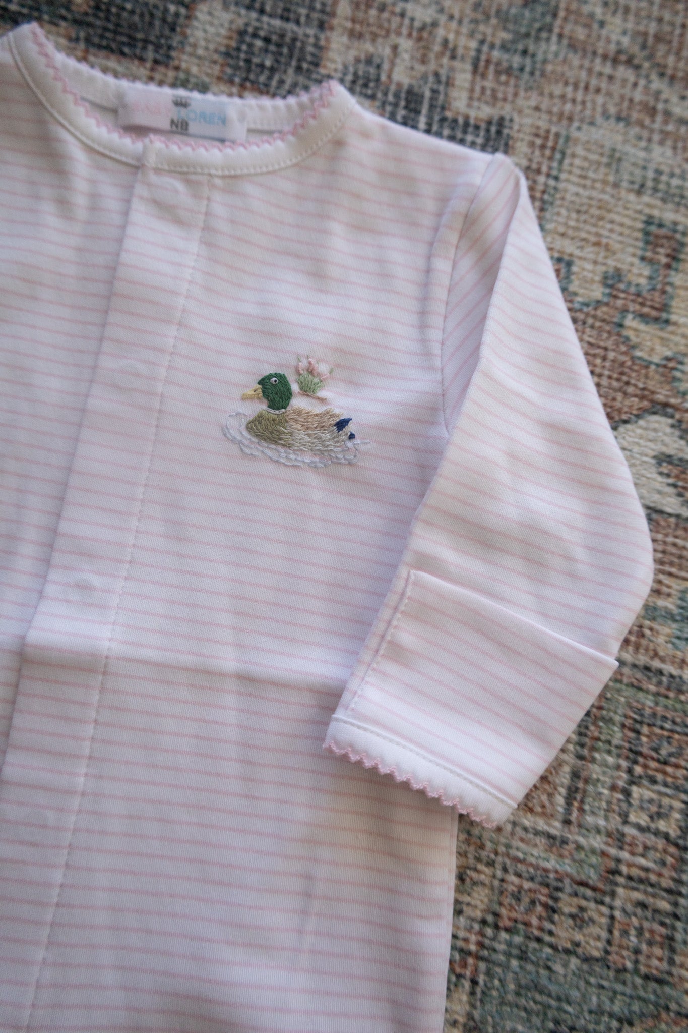 Pink Mallard Duck Pima Footie