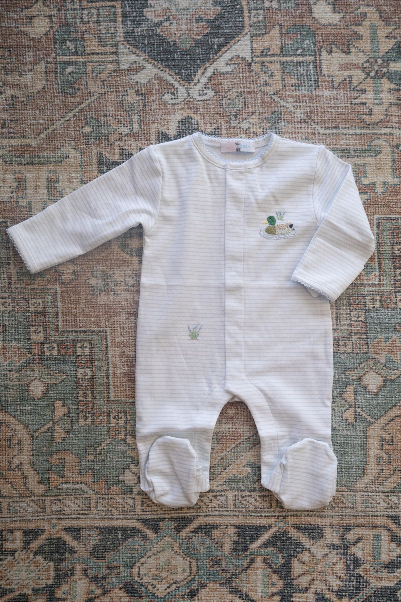 Blue Mallard Duck Pima Footie