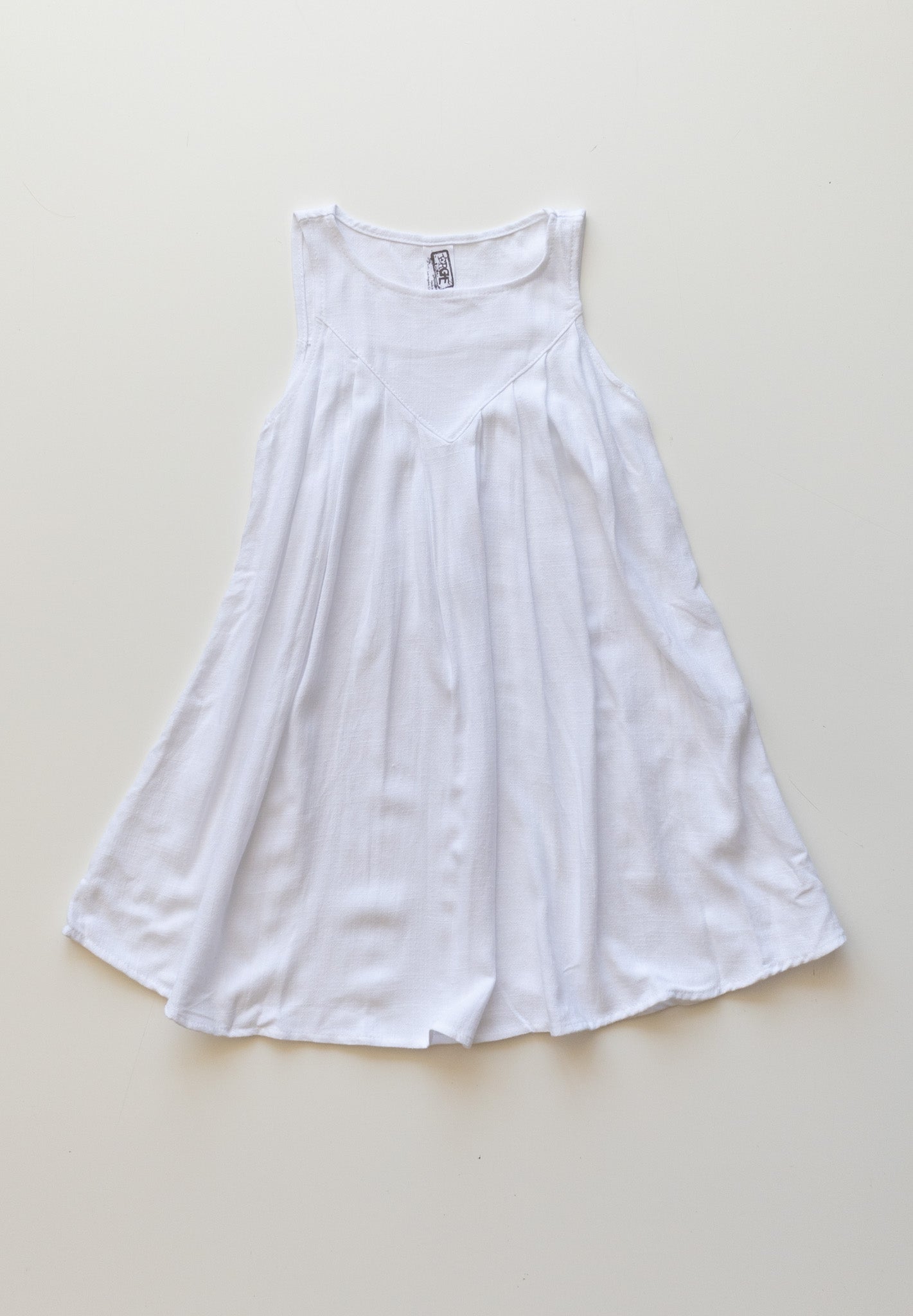 White Linen Tank Dress