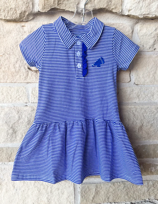 Itsy Bitsy Royal Blue Stripe Megaphone Dress