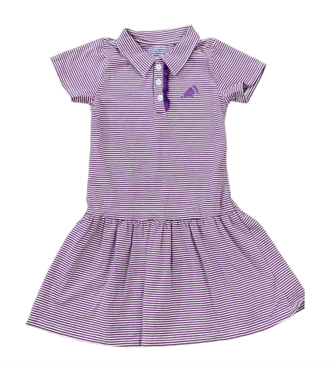 Itsy Bitsy Megaphone Purple Stripe Dress