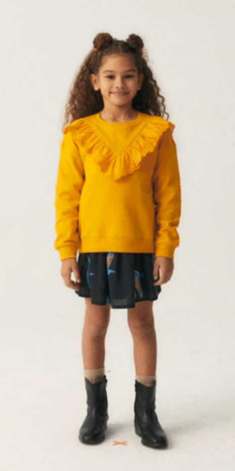 Yellow Ruffle Sweatshirt