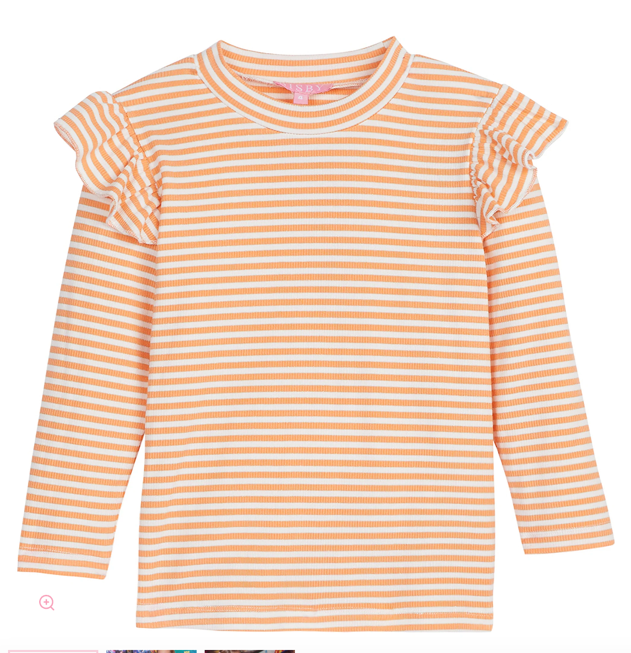 Sadie Top - Orange Sparkle Stripe