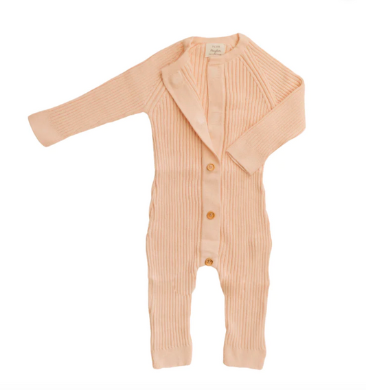 Rib Romper With Magnetic Opening