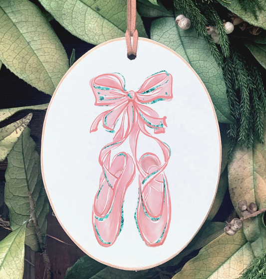 Pink Ballet Slippers Ornament
