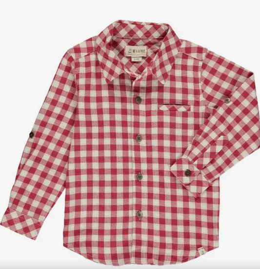 Atwood Red/White Plaid Woven Shirt
