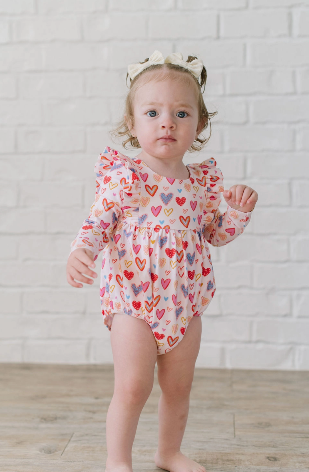 Leah Romper Heart Felt Bubble