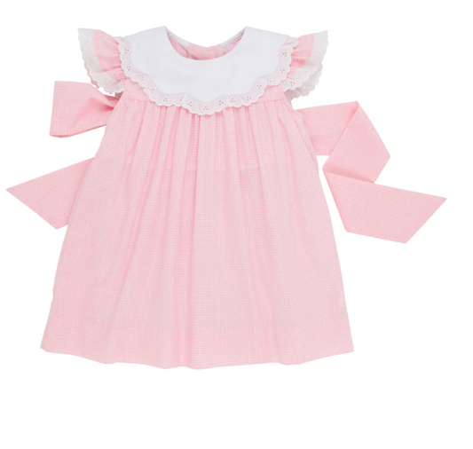 Franny Frock Pier Party Pink Mini Gingham