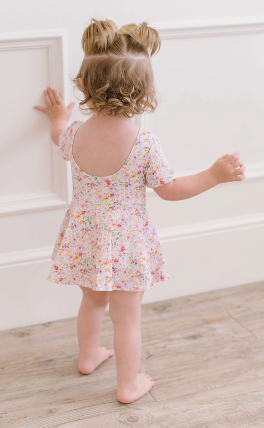 Skirted Leo in Watercolor Bloom Dance Leotard