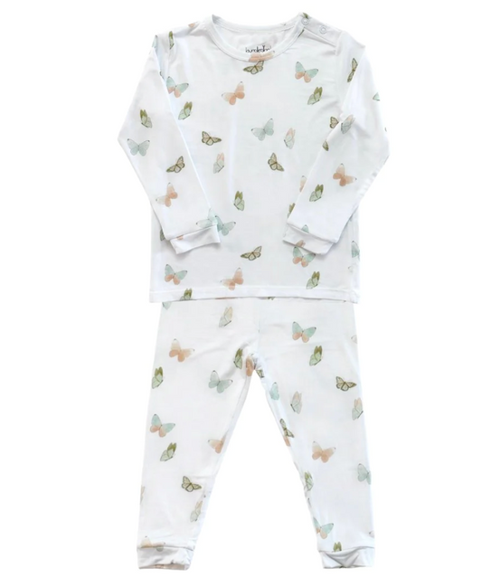Toddler Pajama Set In Butterflies