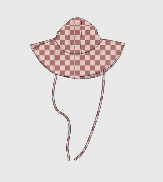 Strawberry Checkered Sun Hat