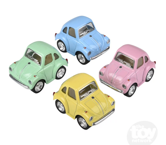 Diecast Pull Back VW Mini Beetle-Pastel Colors
