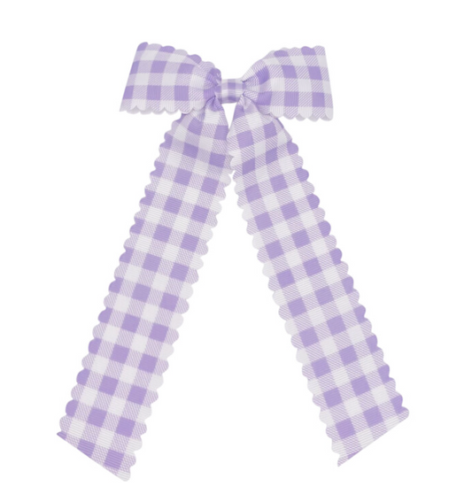 Gingham Long Tail Bow
