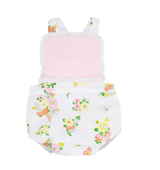 Sally Sunsuit Biltmore Blooms With Palm Beach Pink