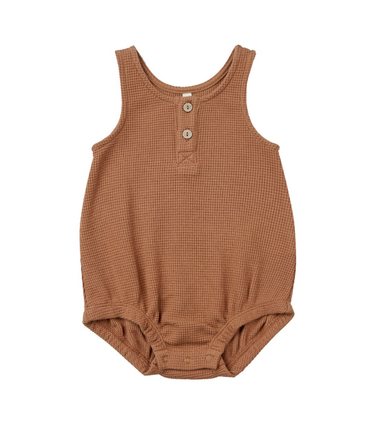 Sleevless Bubble Romper - Clay