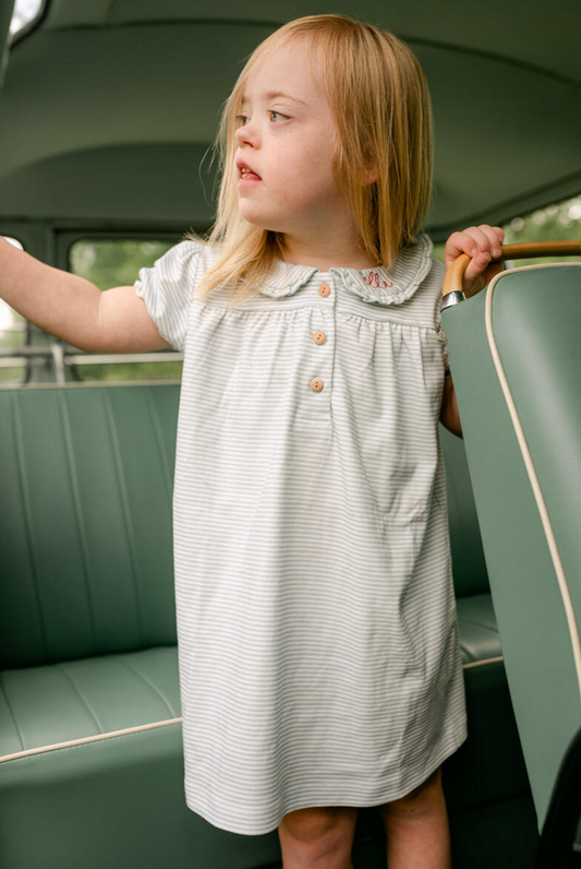 Light Blue Stripe Libby Dress