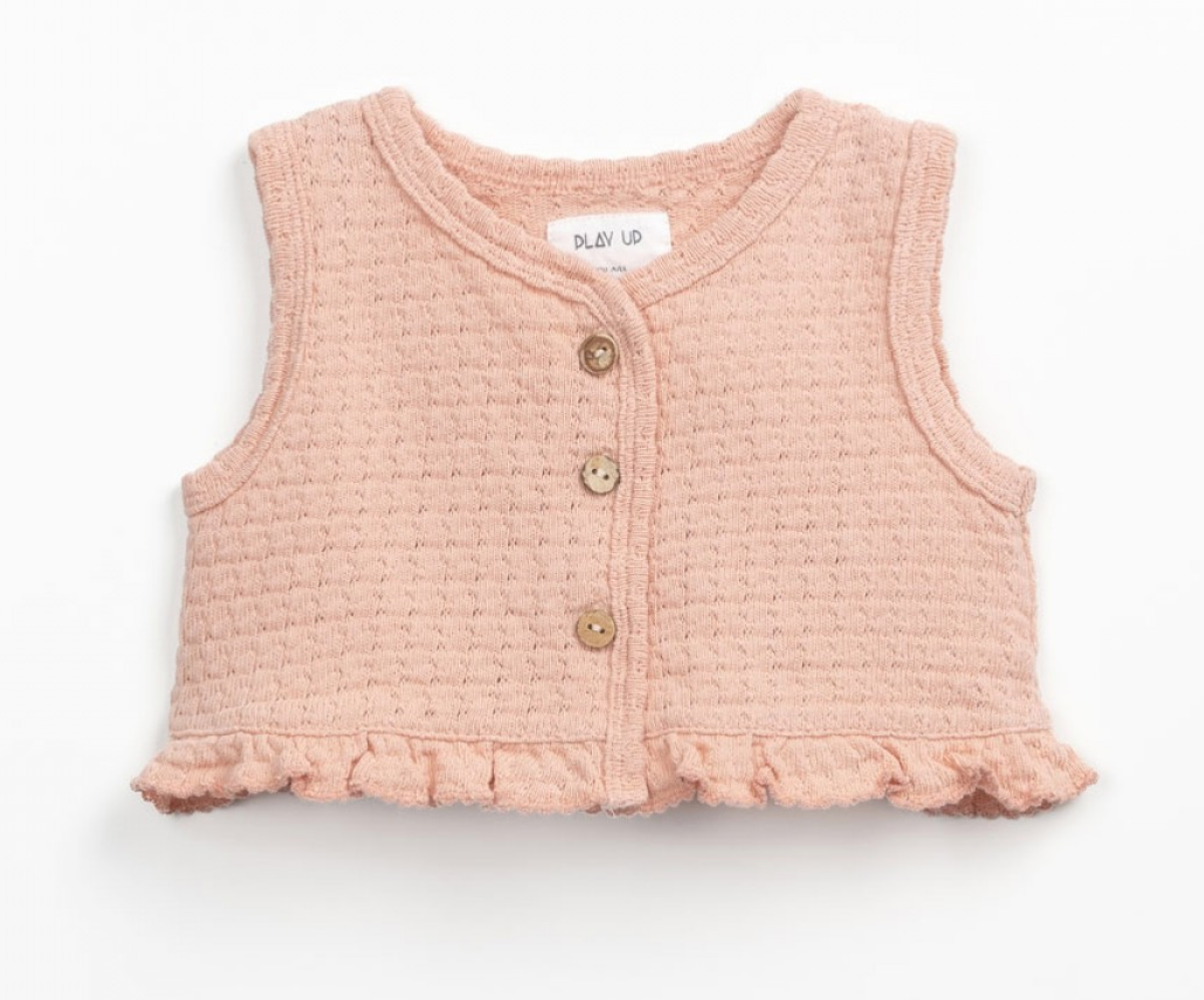 Pink Textured jersey stitch top