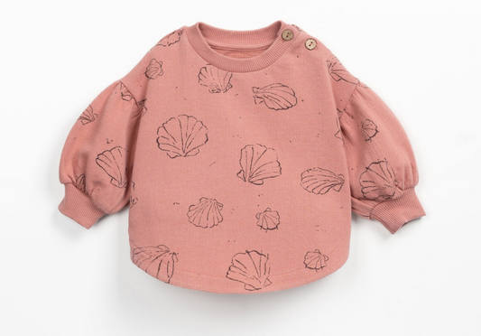 Pink Shell Sweater with round cut