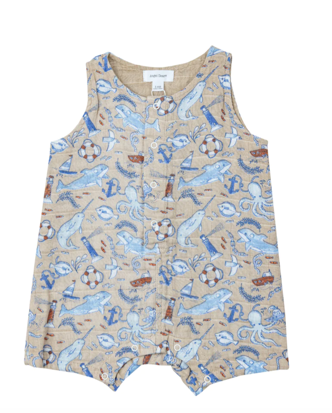 Nautical Notebook Shortie Romper