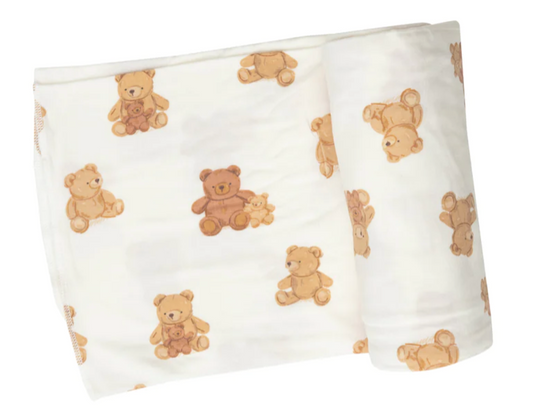 Teddy Bear Swaddle Blanket