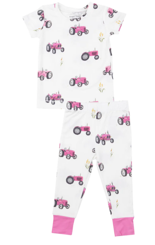 Pink Tractor Lounge Wear Set