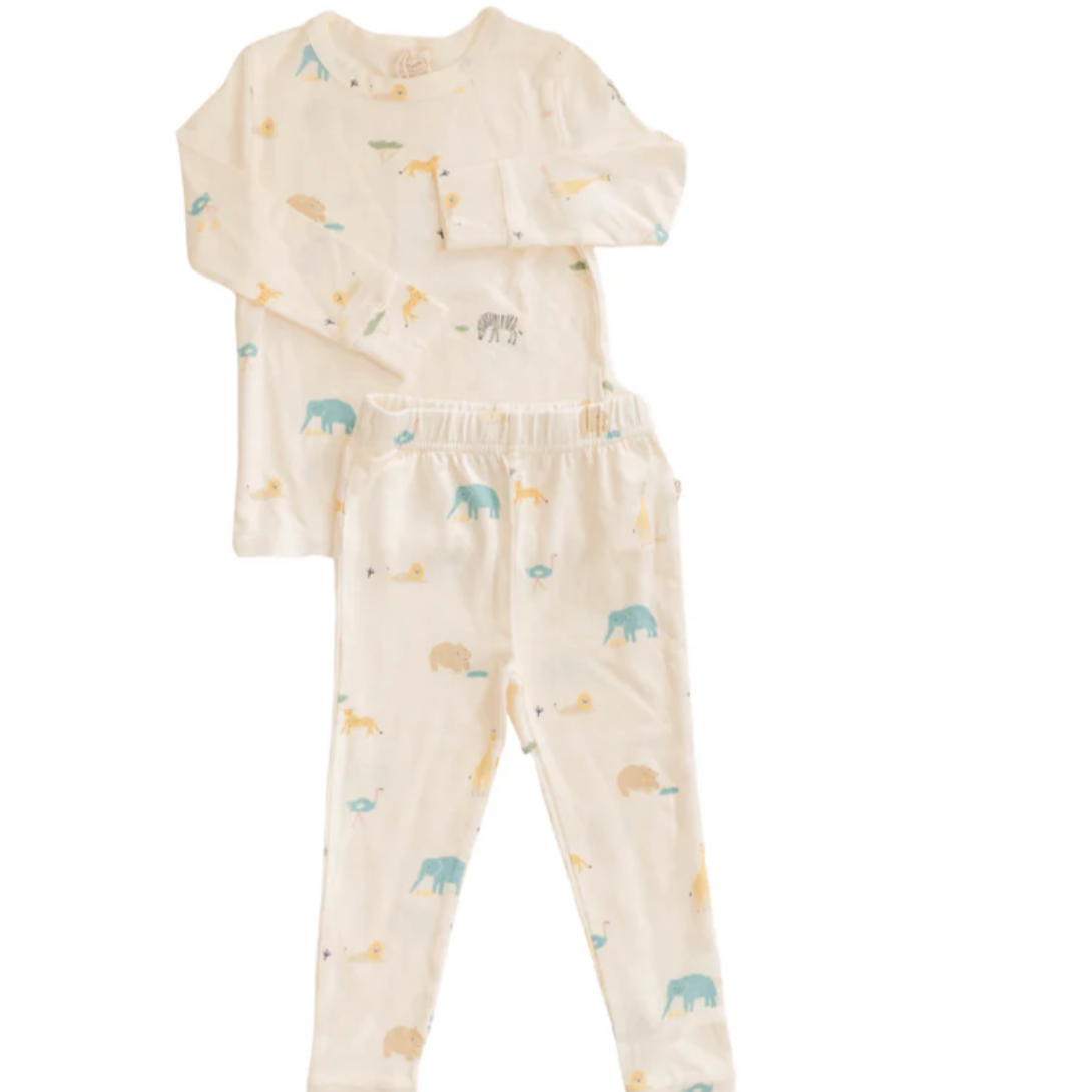 Zoo Toddler Modal Jersey Pajama Set