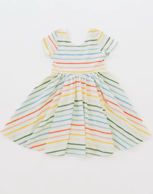 Primary Stripe Classic Twirl Dress