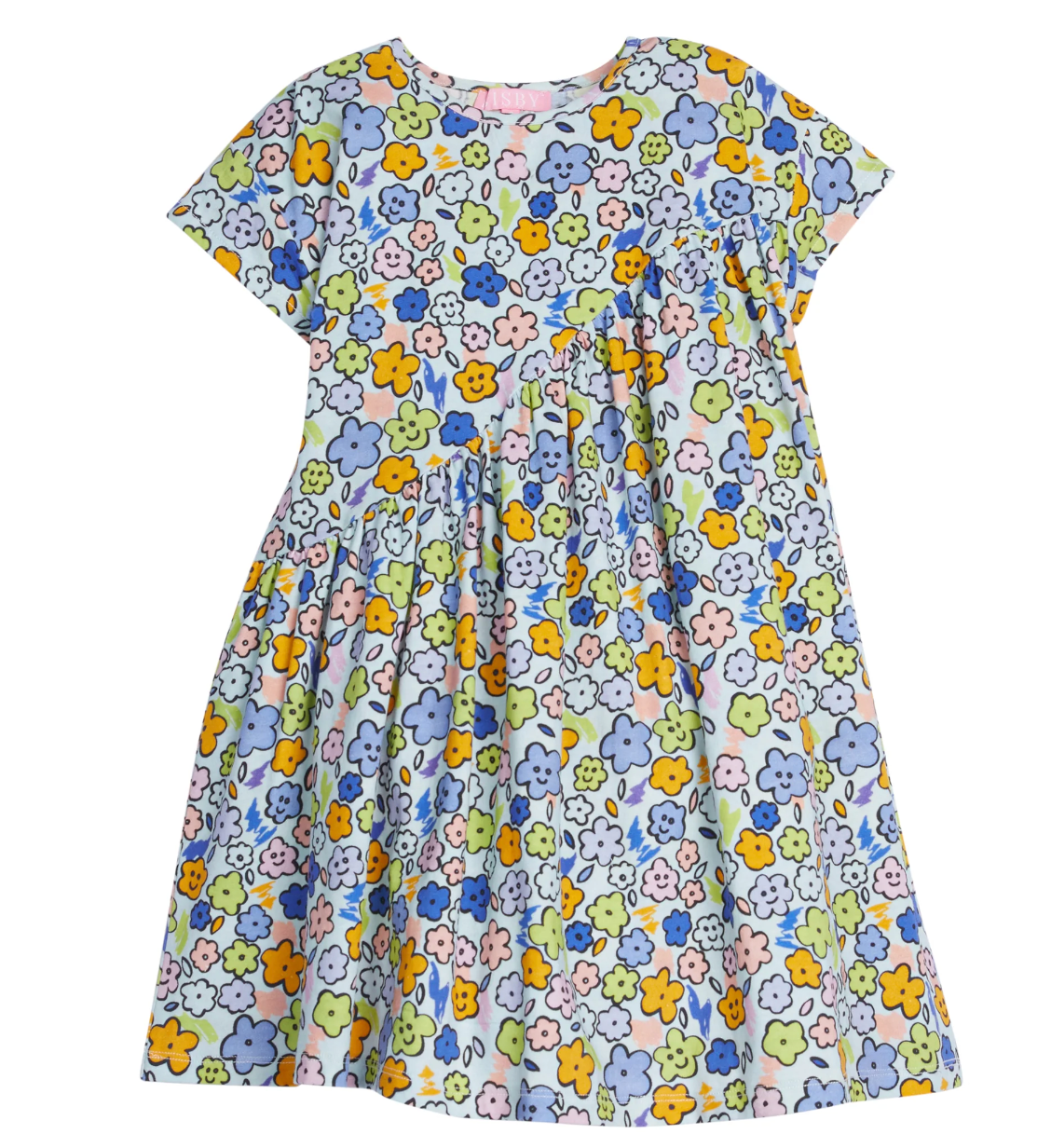 Cartoon Flower Swoop Dress