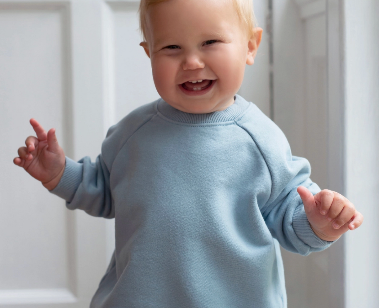 Cornflower Blue Cotton Sweatshirt