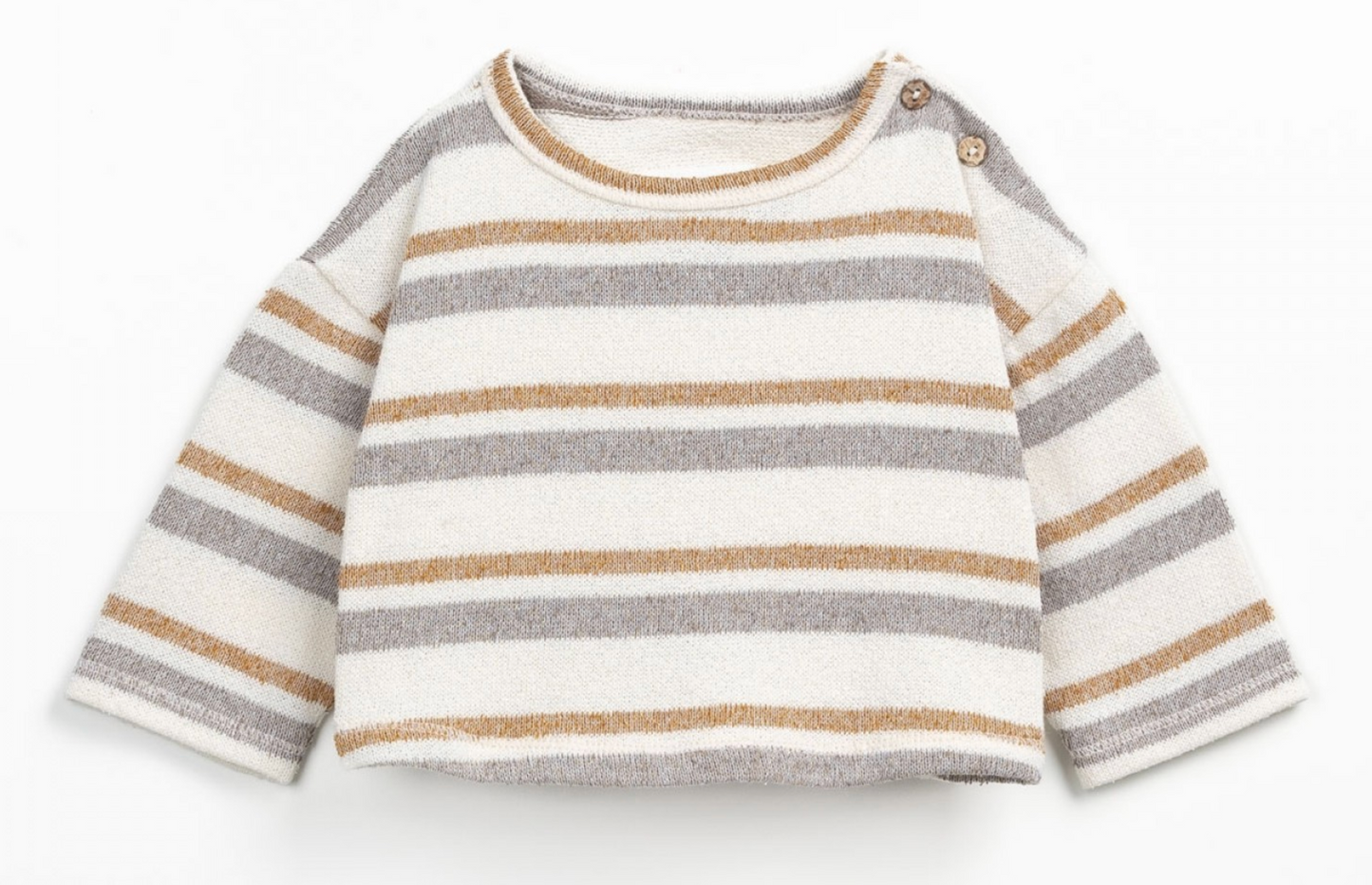 Blue Stripe Jersey Stitch Sweater