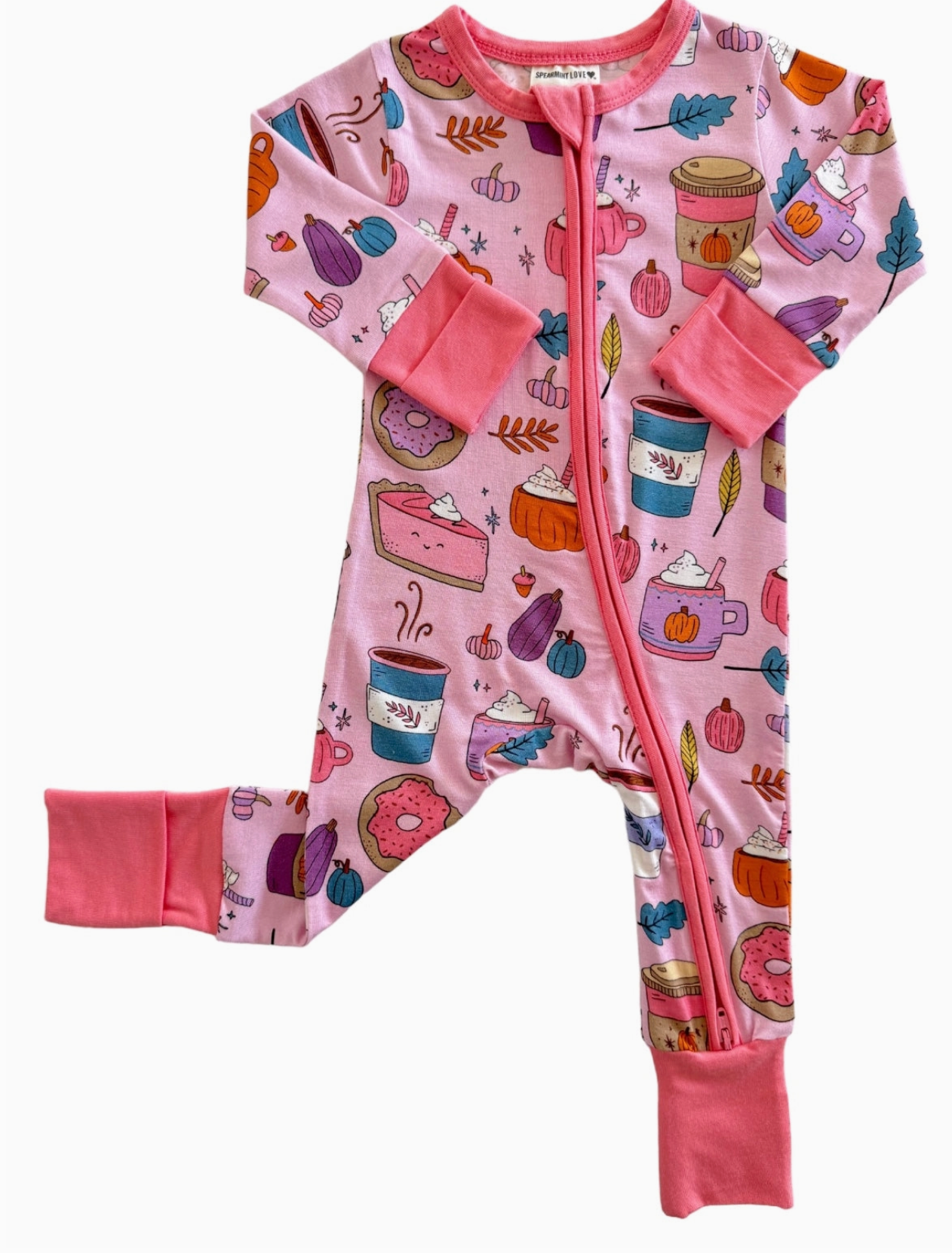 2-Way Convertible Zip Romper, Pumpkin Spice Latte Pink