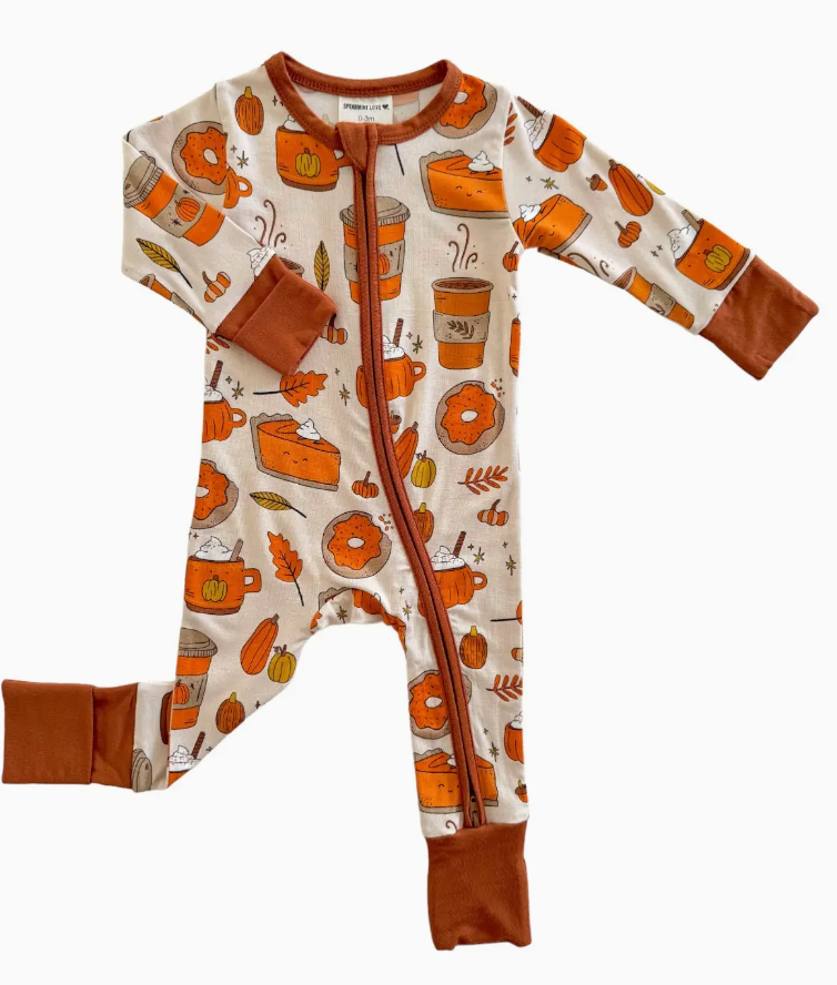 Orange Pumpkin Spice Latte Coverall