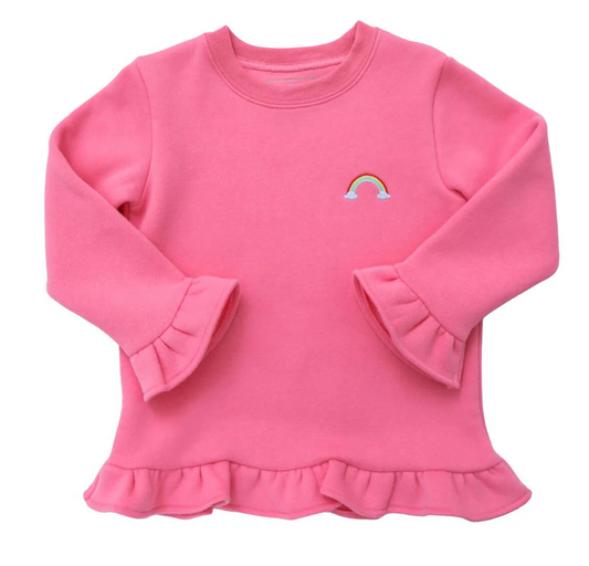 Rainbow Ruffle Sweatshirt