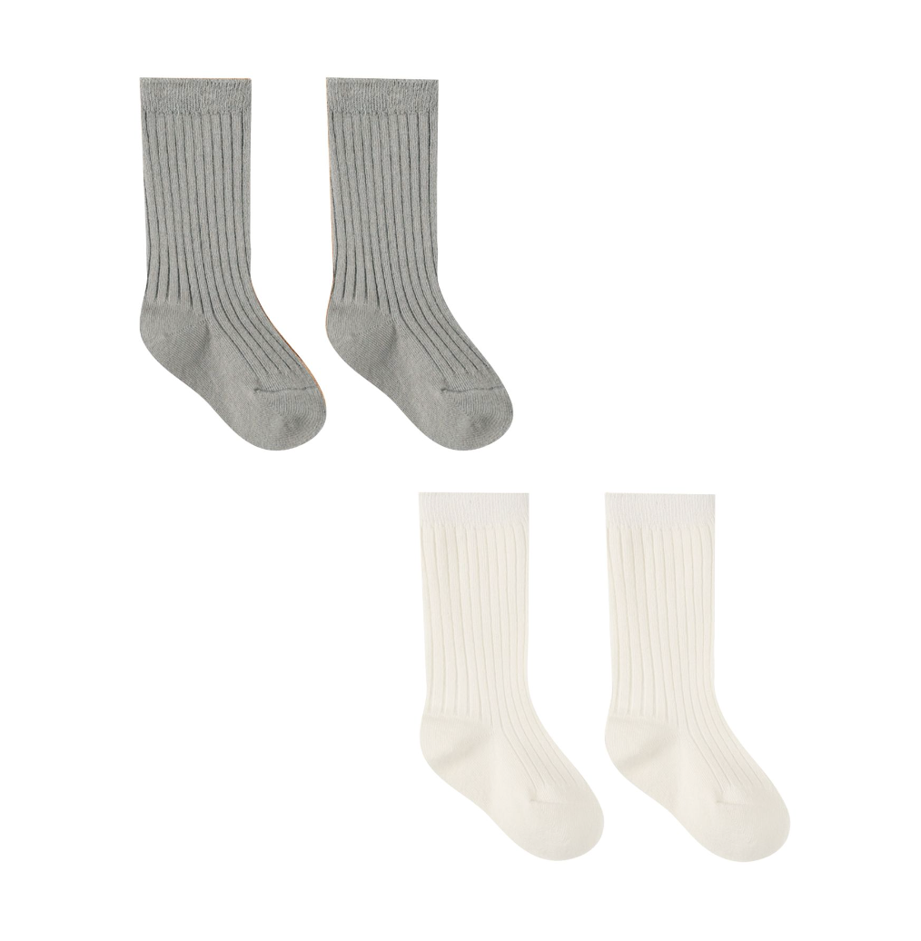 QM Ribbed Knee High Sock